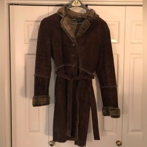 Express Women’s Leather Coat Brown